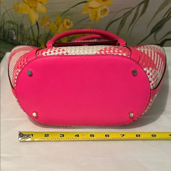 Kate Spade New York Wild Rose Cruise Gingham Wovan Plaid Tote - Picture 13 of 16